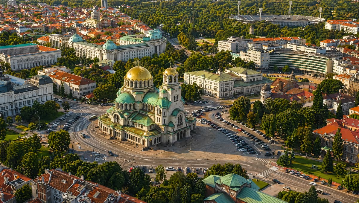 Въздушен кадър над България
